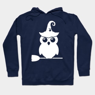 Adorable Witch Owl On Her Broom Hoodie